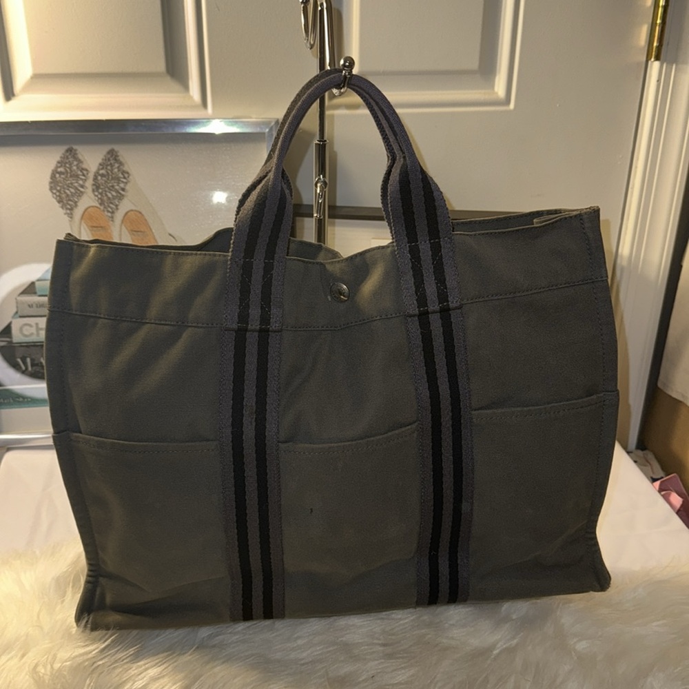 Hermes Toile Fourre-Tout MM tote GUC - Picture 3 of 13